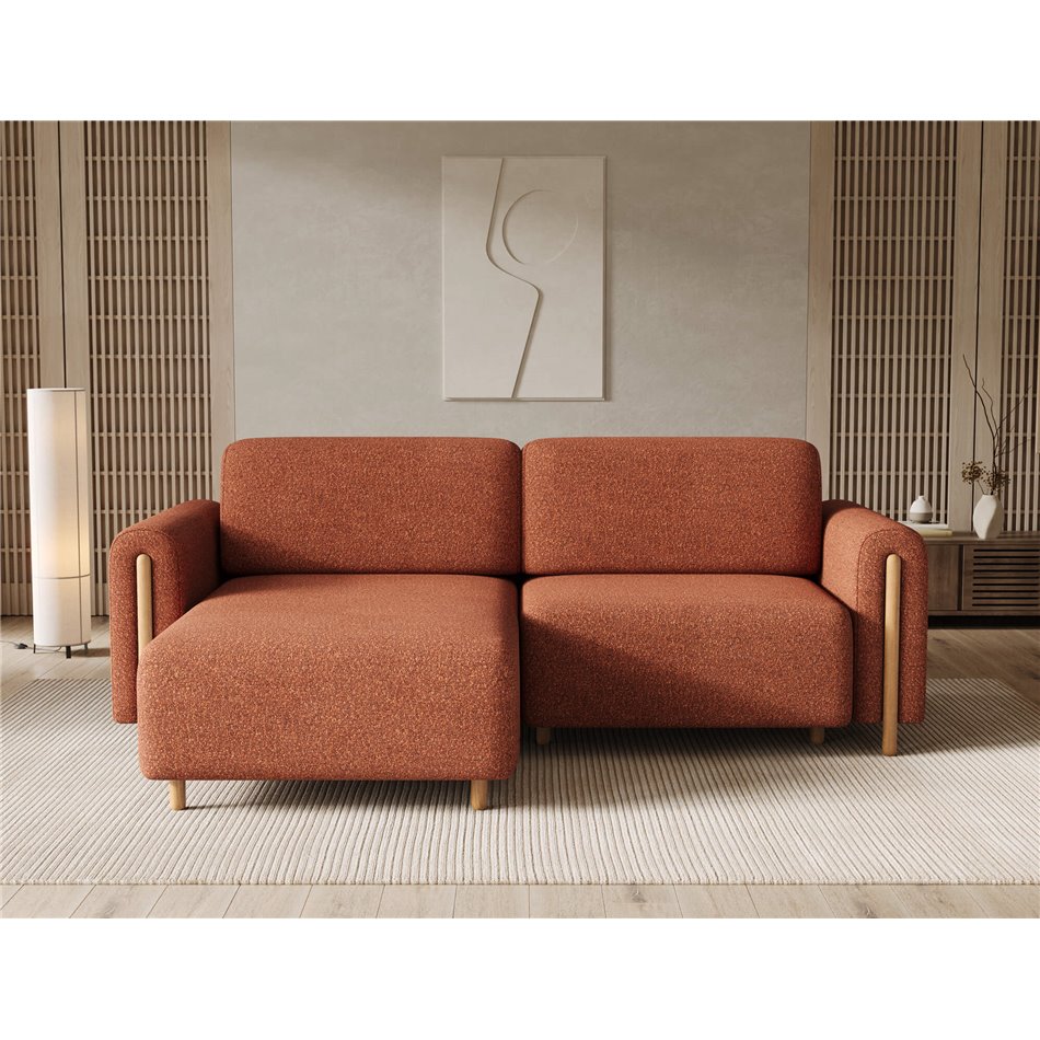 Corner sofa Elcossta L, sleeping function, Jaffray 30, brown, H95x244x154cm