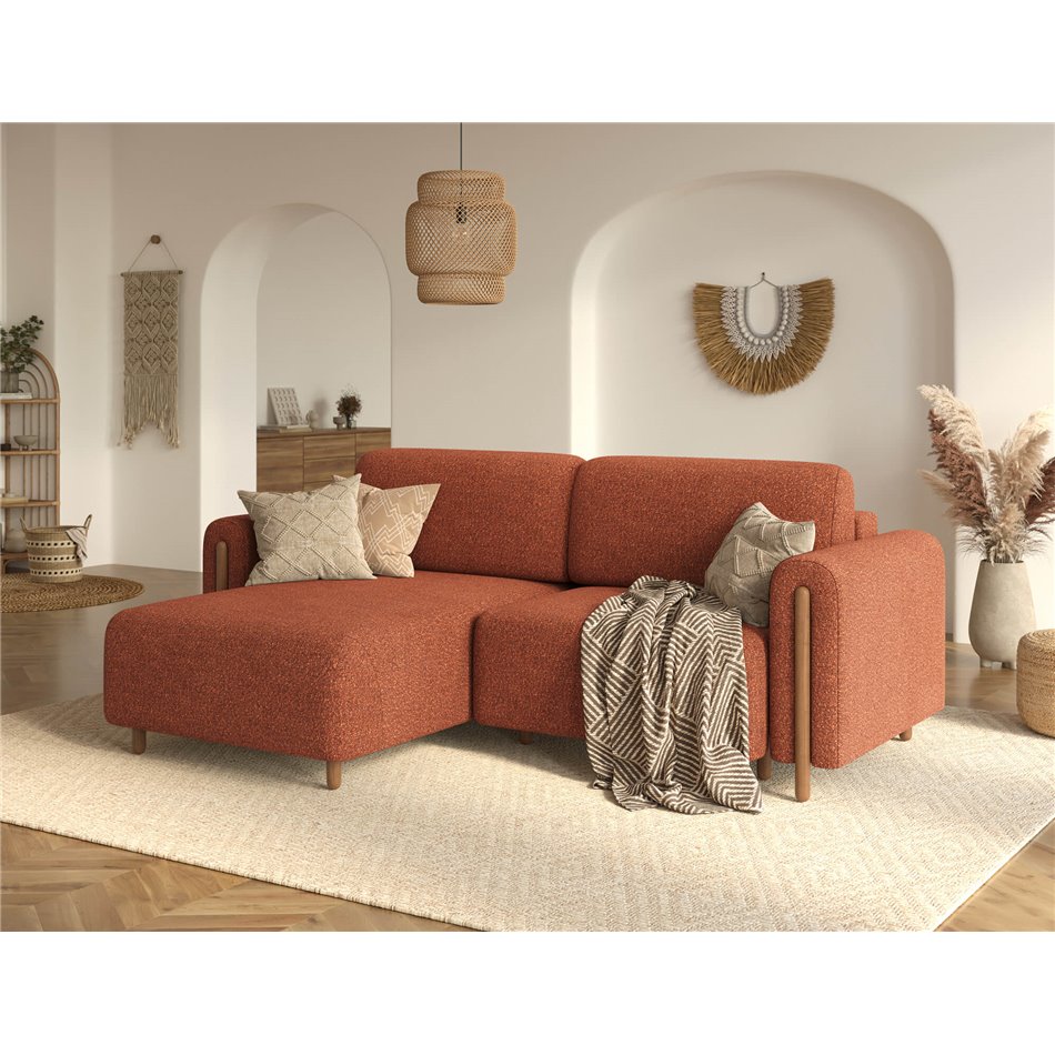 Corner sofa Elcossta L, sleeping function, Jaffray 30, brown, H95x244x154cm
