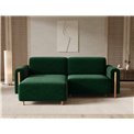 Corner sofa Elcossta L, sleeping function, Amore 35, boucle, dark green, H95x244x154cm