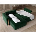Corner sofa Elcossta L, sleeping function, Amore 35, boucle, dark green, H95x244x154cm