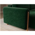 Corner sofa Elcossta L, sleeping function, Amore 35, boucle, dark green, H95x244x154cm