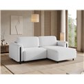 Corner sofa Elcossta R, sleeping function, Royal 01, boucle, white, H95x244x154cm
