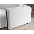 Corner sofa Elcossta R, sleeping function, Royal 01, boucle, white, H95x244x154cm