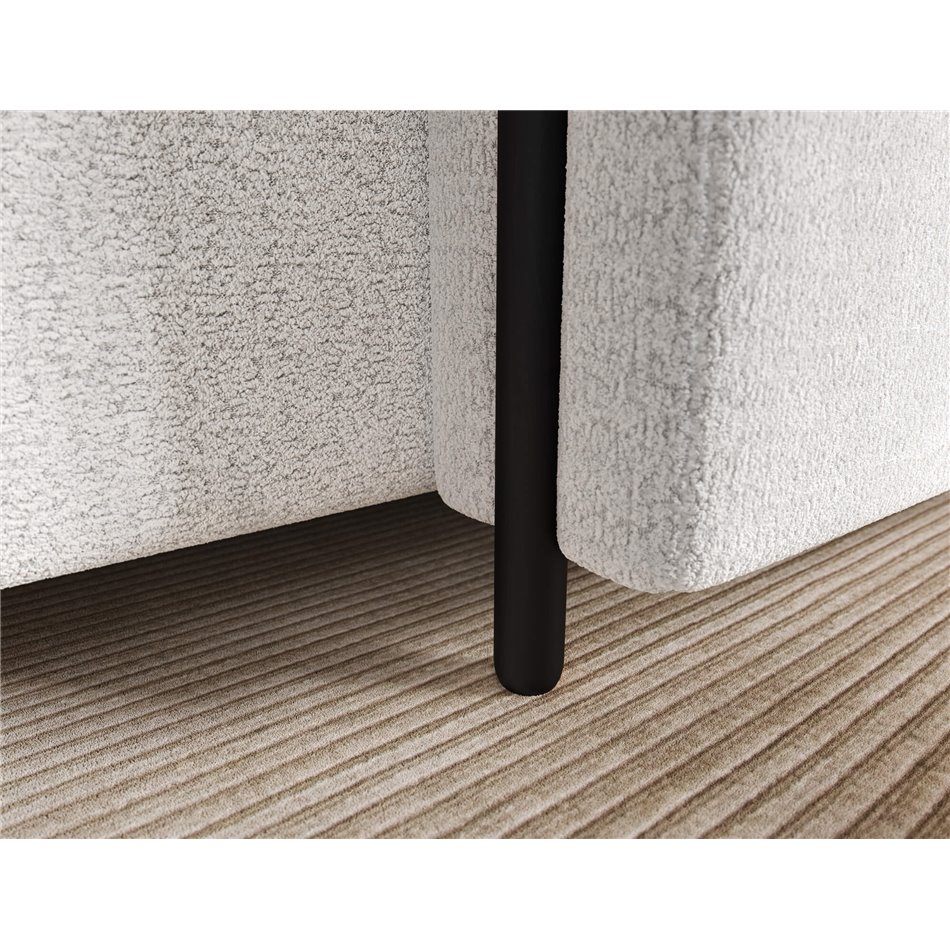 Corner sofa Elcossta R, sleeping function, Royal 01, boucle, white, H95x244x154cm