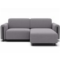 Corner sofa Elcossta R, sleeping function, Jarell 03, corduroy, grey, H95x244x154cm