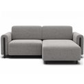 Corner sofa Elcossta R, sleeping function, Amore 04, boucle, grey, H95x244x154cm