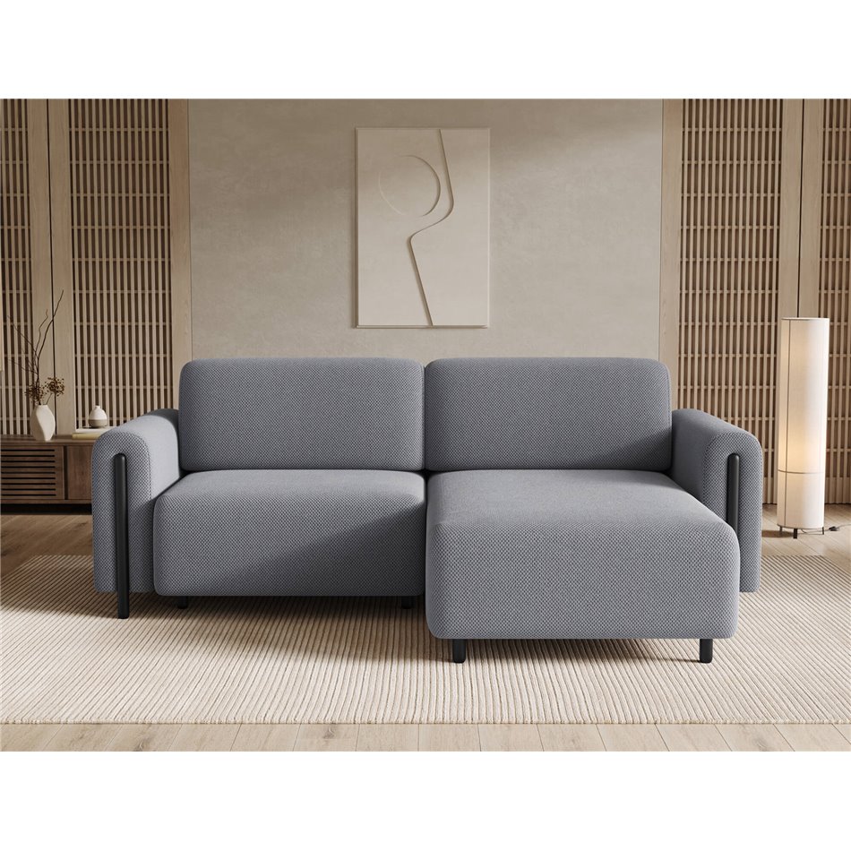 Corner sofa Elcossta R, sleeping function, Calmora 05, grey, H95x244x154cm