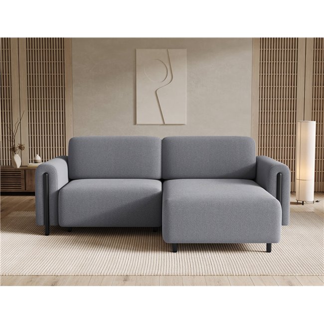 Corner sofa Elcossta R, sleeping function, Calmora 05, grey, H95x244x154cm