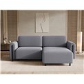 Corner sofa Elcossta R, sleeping function, Calmora 05, grey, H95x244x154cm
