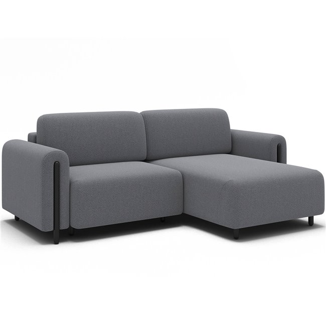 Corner sofa Elcossta R, sleeping function, Calmora 05, grey, H95x244x154cm