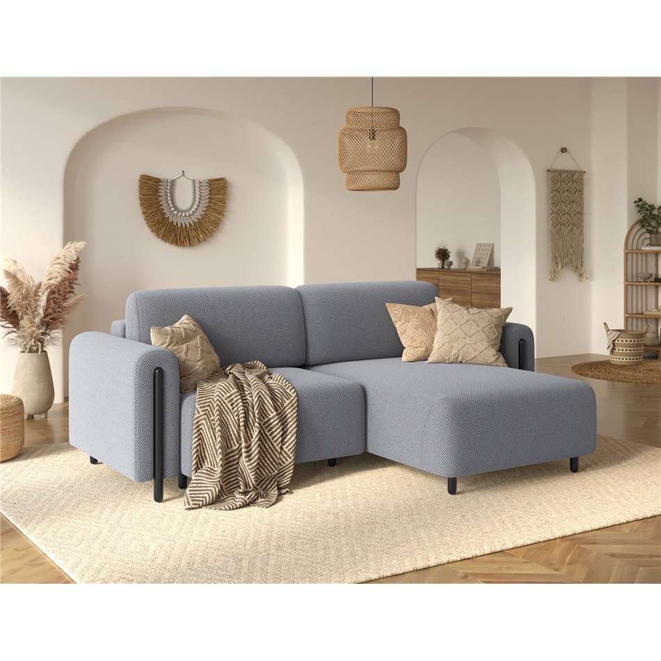 Corner sofa Elcossta R, sleeping function, Calmora 05, grey, H95x244x154cm