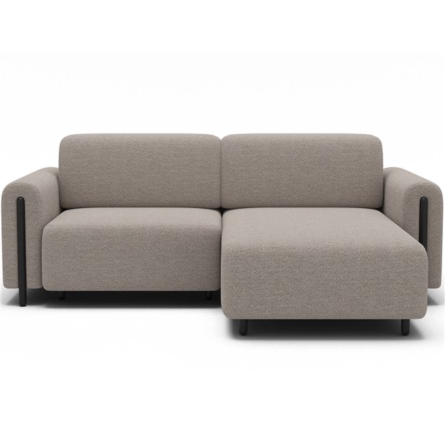 Corner sofa Elcossta R, sleeping function, Royal 18, boucle, beige, H95x244x154cm