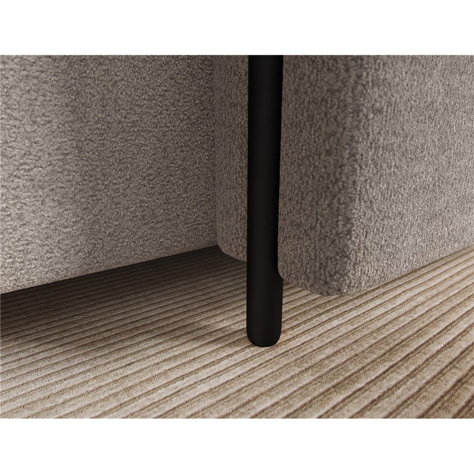 Corner sofa Elcossta R, sleeping function, Royal 20, boucle, brown, H95x244x154cm