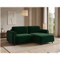 Corner sofa Elcossta R, sleeping function, Amore 35, boucle, dark green, H95x244x154cm