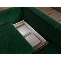 Corner sofa Elcossta R, sleeping function, Amore 35, boucle, dark green, H95x244x154cm