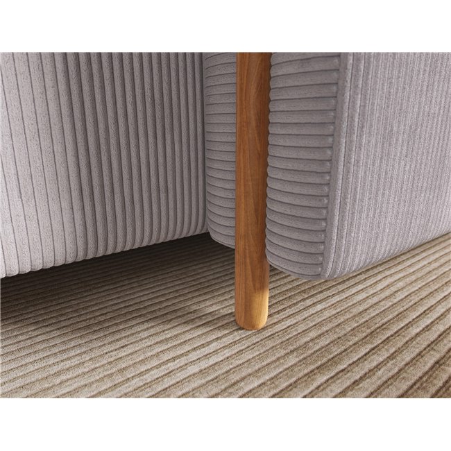 Corner sofa Elcossta R, sleeping function, Jarell 03, corduroy, grey, H95x244x154cm