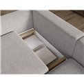 Corner sofa Elcossta R, sleeping function, Amore 04, boucle, grey, H95x244x154cm