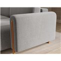 Corner sofa Elcossta R, sleeping function, Amore 04, boucle, grey, H95x244x154cm