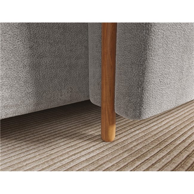 Corner sofa Elcossta R, sleeping function, Amore 04, boucle, grey, H95x244x154cm