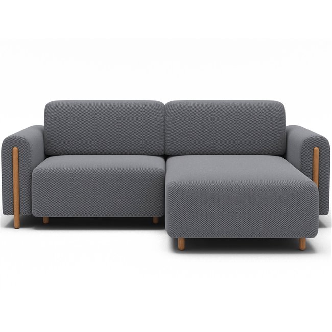 Corner sofa Elcossta R, sleeping function, Calmora 05, grey, H95x244x154cm