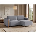 Corner sofa Elcossta R, sleeping function, Calmora 05, grey, H95x244x154cm