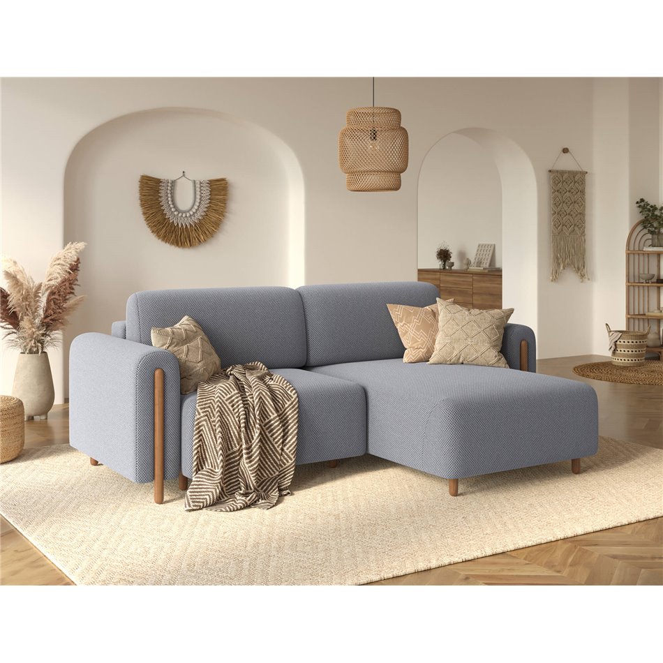 Corner sofa Elcossta R, sleeping function, Calmora 05, grey, H95x244x154cm