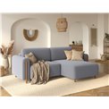 Corner sofa Elcossta R, sleeping function, Calmora 05, grey, H95x244x154cm