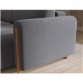 Corner sofa Elcossta R, sleeping function, Calmora 05, grey, H95x244x154cm