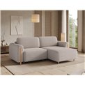 Corner sofa Elcossta R, sleeping function, Royal 18, boucle, beige, H95x244x154cm