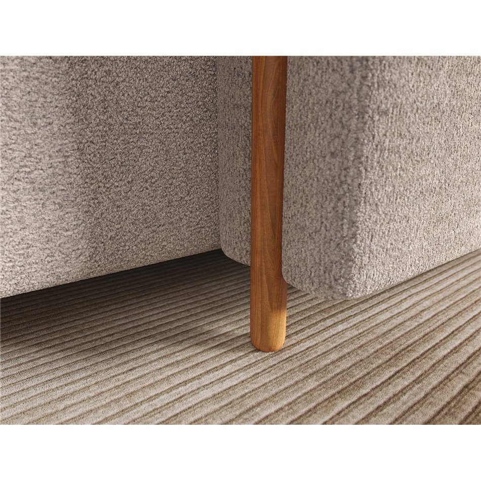 Corner sofa Elcossta R, sleeping function, Royal 18, boucle, beige, H95x244x154cm