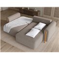 Corner sofa Elcossta R, sleeping function, Royal 20, boucle, brown, H95x244x154cm