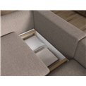 Corner sofa Elcossta R, sleeping function, Royal 20, boucle, brown, H95x244x154cm