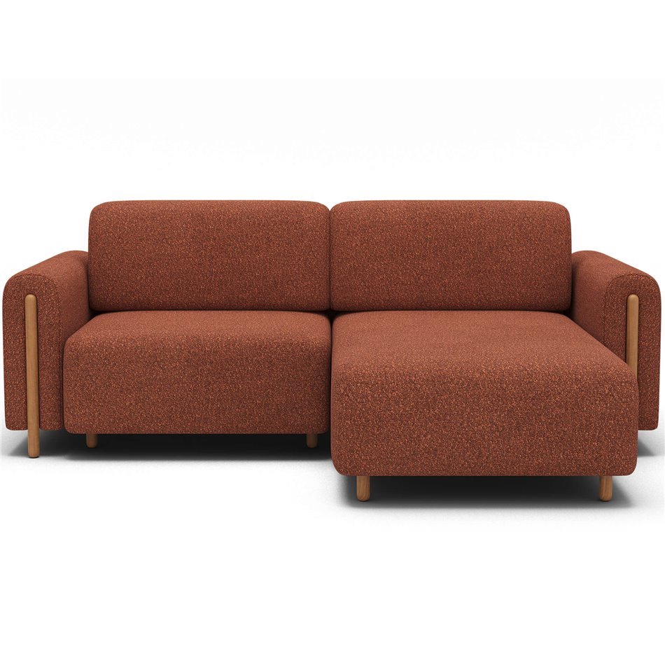 Corner sofa Elcossta R, sleeping function, Jaffray 30, brown, H95x244x154cm