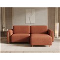 Corner sofa Elcossta R, sleeping function, Jaffray 30, brown, H95x244x154cm