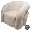 Swivel chair Vally, taupe 111, rotatable 360 degrees, H89x87x72cm, seat height 40cm
