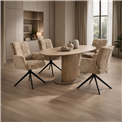 Dining chair Fiorentino 39, rotatable 360 degrees, brown,  H88x66x63cm, seat height 48.5cm