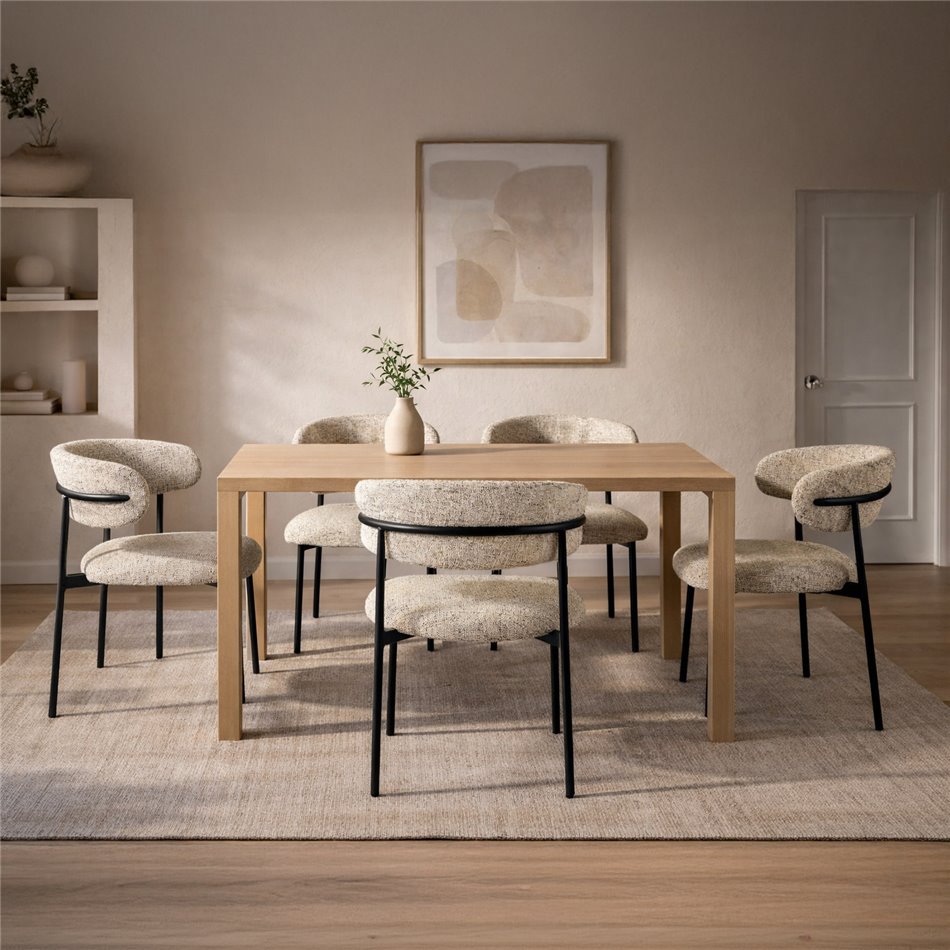 Dinning chair Landsem 1038-3, beige grey, H78x58x54.5cm, seat height 48.5cm