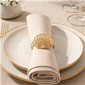 Napkin ring Paleros set of 4 pcs., gold color, H4.5x3x4cm