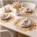 Placemat Palatto, sand color, D38cm