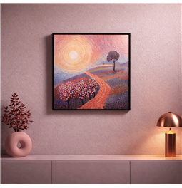 Paveikslas ant drobės Way into the yellow, 80x80x3.5cm