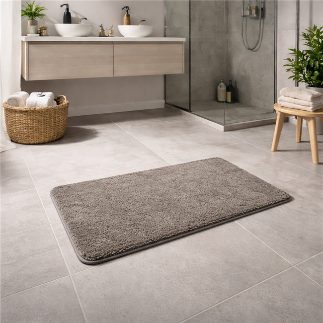 Bath mat Solid, taupe, 70x120cm