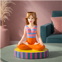 Vase Yoga Lady M, multi, H20x16.5x10cm