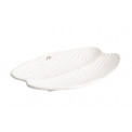 Decorative Plate ORGANIC, white, 26x20x4cm