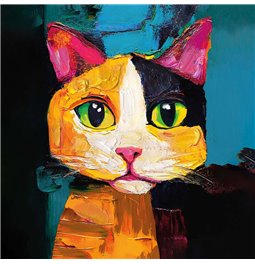 Canva Kitty, 40x40cm