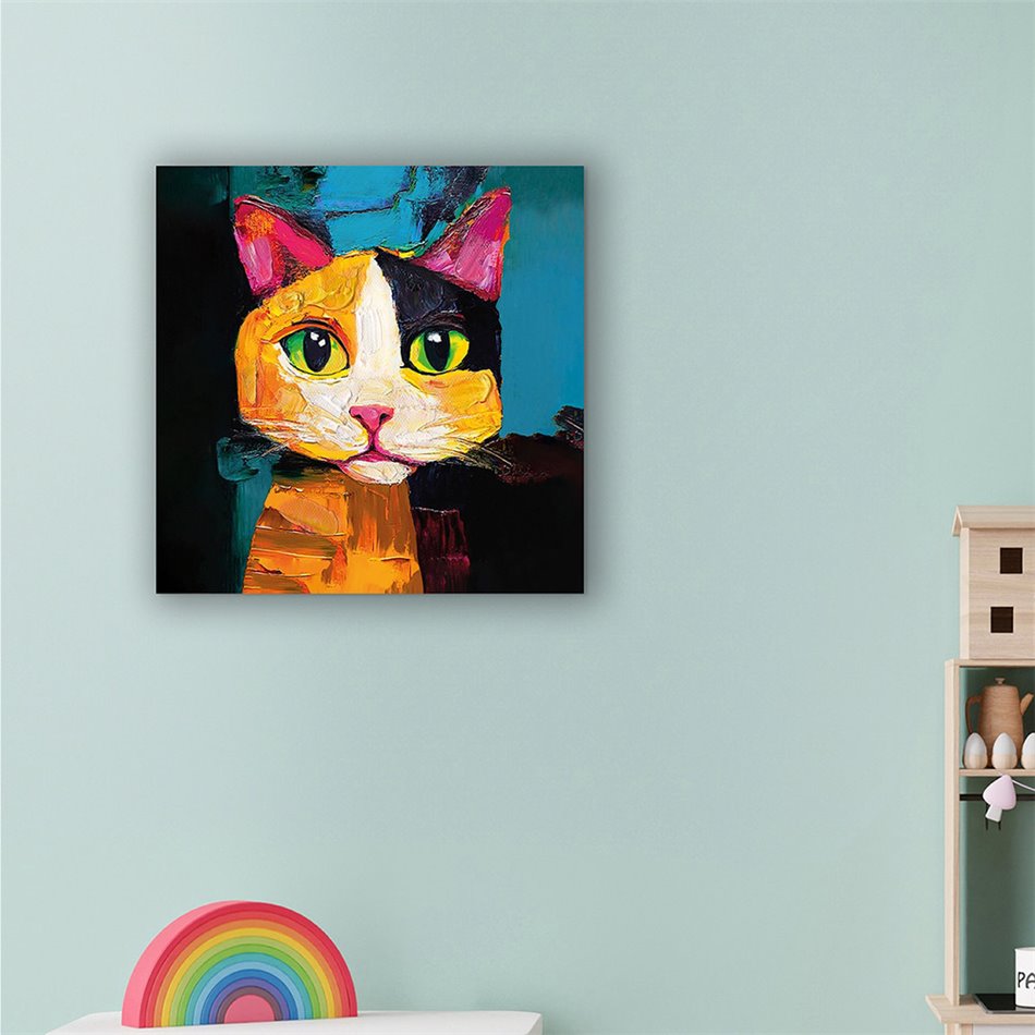Canva Kitty, 40x40cm