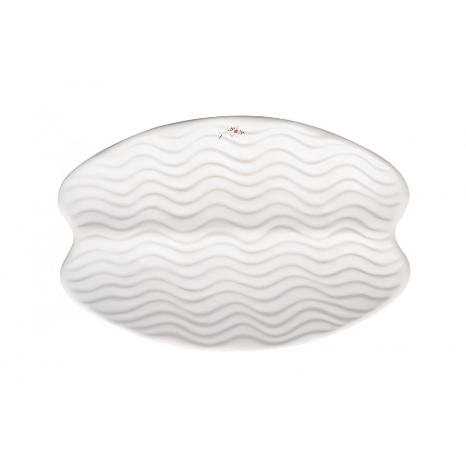 Decorative Plate ORGANIC, white, 26x20x4cm