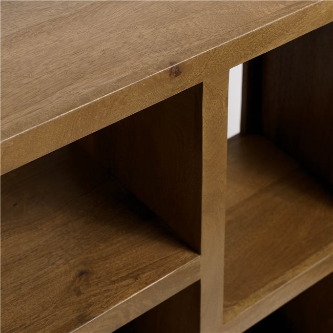 Bookshelf Saganta, mango wood, H95x130x30cm