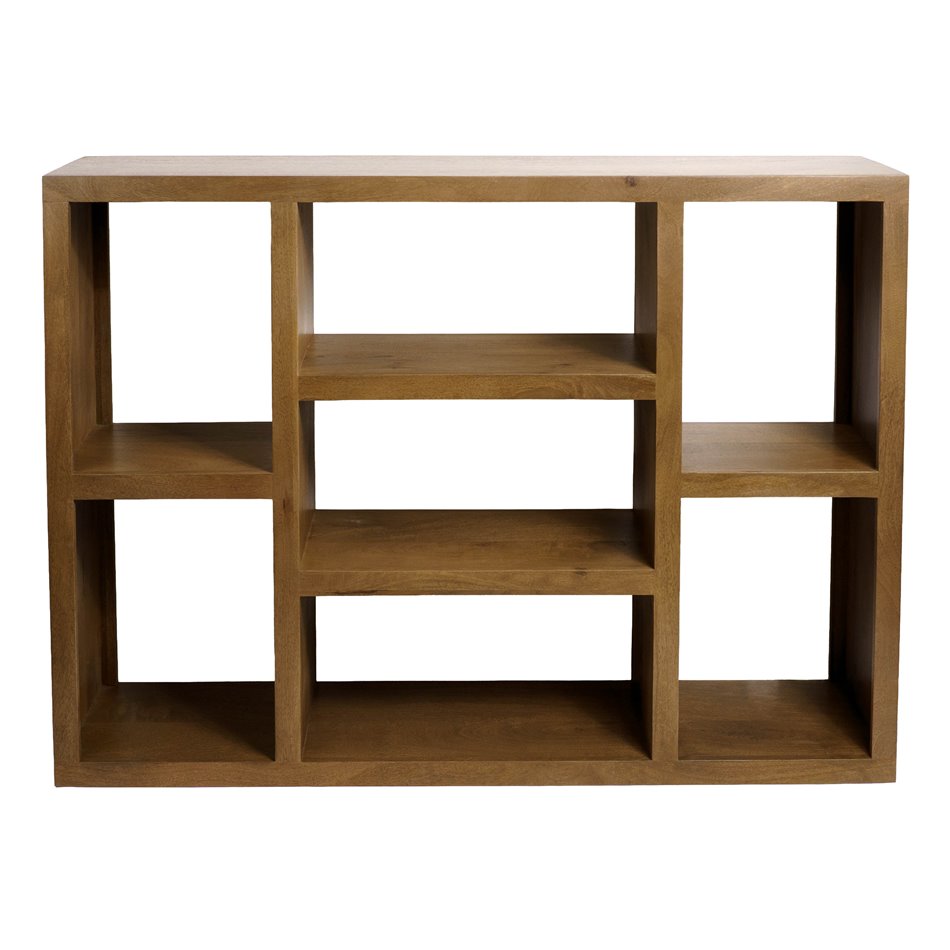 Bookshelf Saganta, mango wood, H95x130x30cm