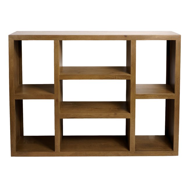 Bookshelf Saganta, mango wood, H95x130x30cm