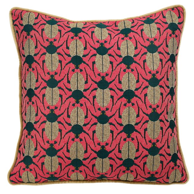 Decorative pillowcase Beetles 12, with trim, 45x45cm